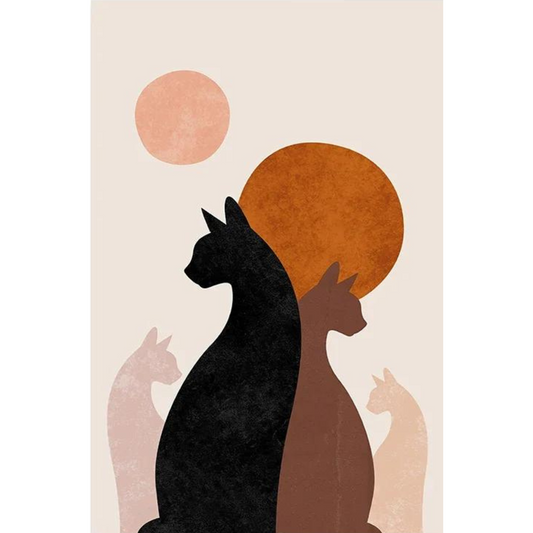 tableau soleil et chats