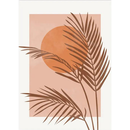 tableau soleil et palmier