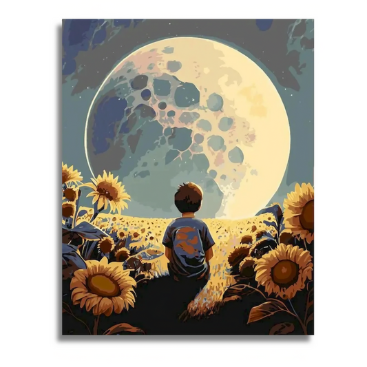 Peinture par numéro Lune et tournesols