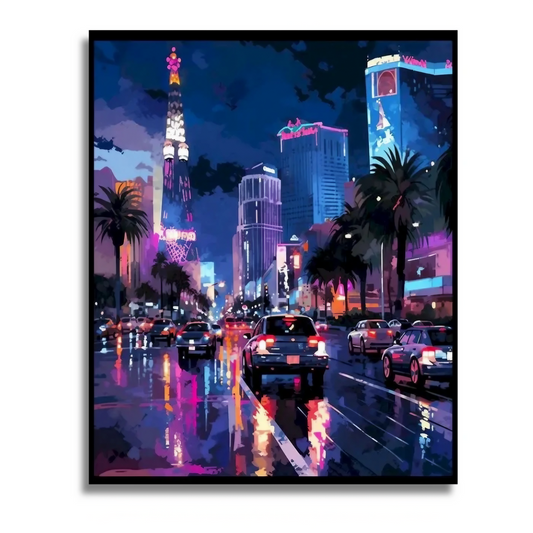 Peinture par numéro ciel pluvieux Las Vegas