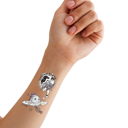 tatouage éphémères espace bras