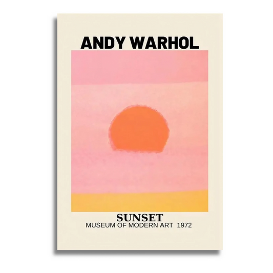 Tableau coucher de Soleil Andy Warhol